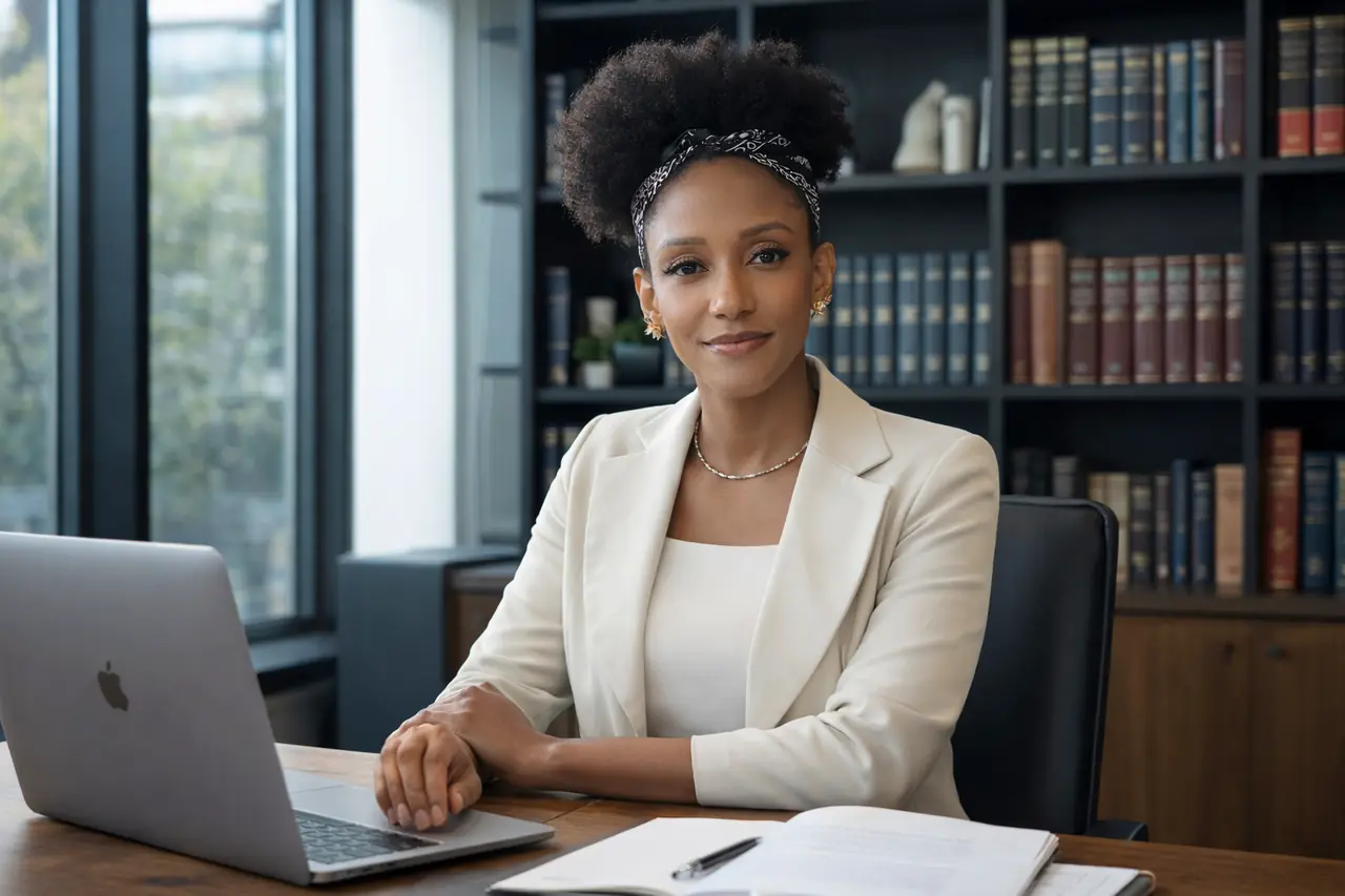 Advogada previdenciária em atendimento humanizado com cliente